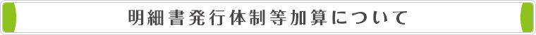 明細書発行体制等加算について